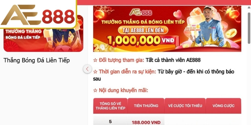 Ưu đãi AE888 thể thao 
